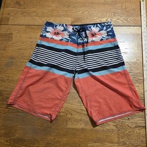 Floral Bold Vibrant Beach Summer Swimming Trunk Board Shorts Palmwave